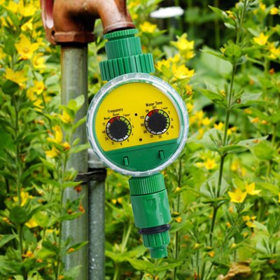 Programmateur arrosage vert jaune