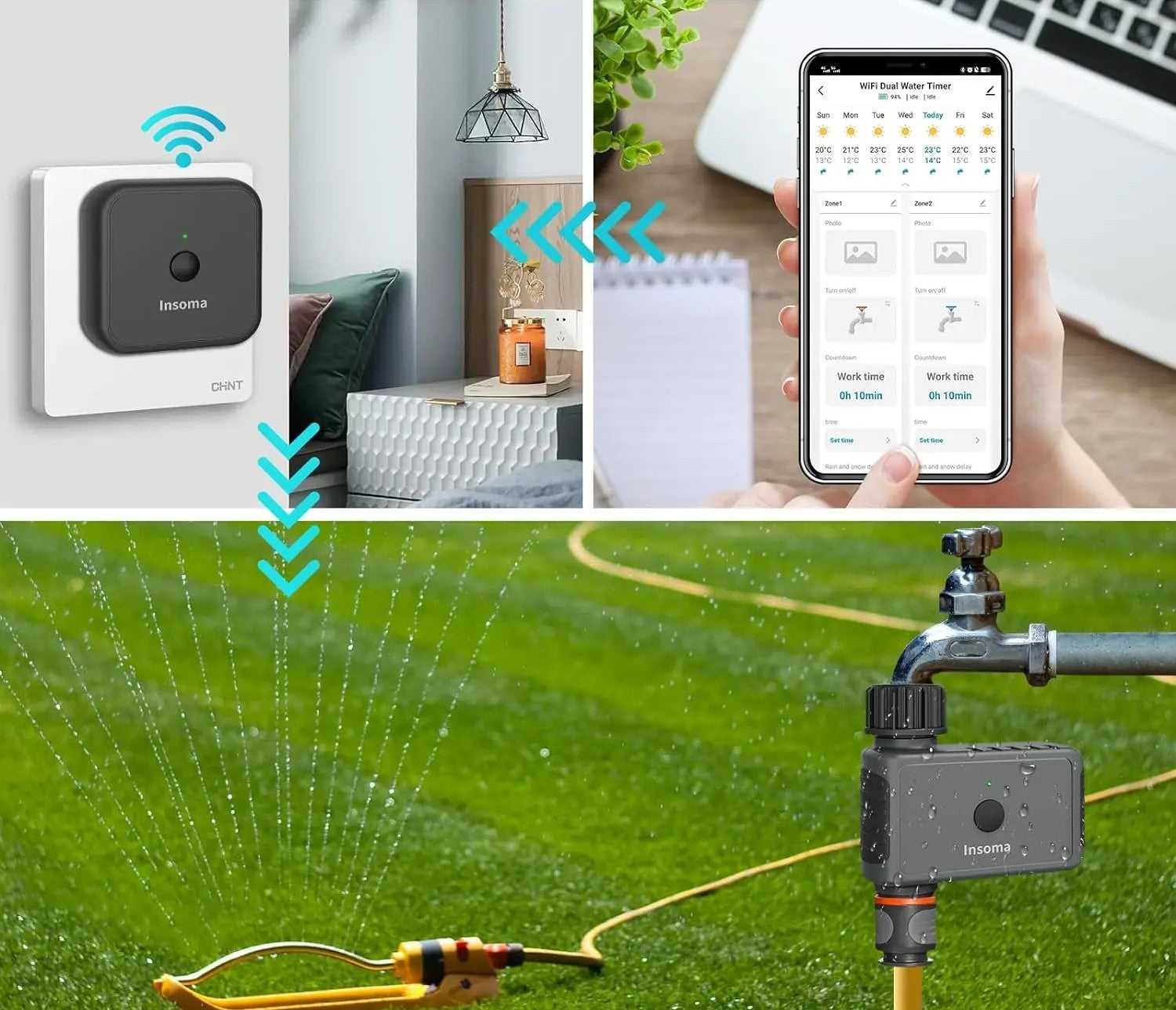chaque etap minuterie d arrosage programme avec wifi
