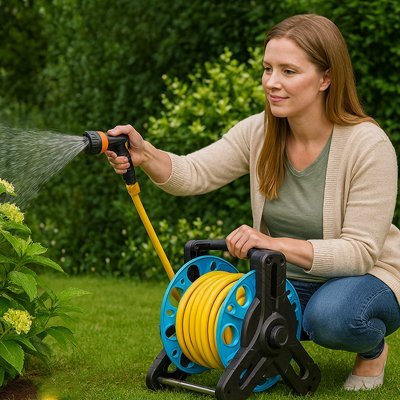 Dévidoir tuyau arrosage | Compact - Terre en Fleur