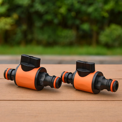 ensemble raccord tuyau arrosage orange noir