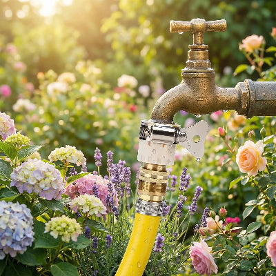 Adaptateur robinet jardin fleuri