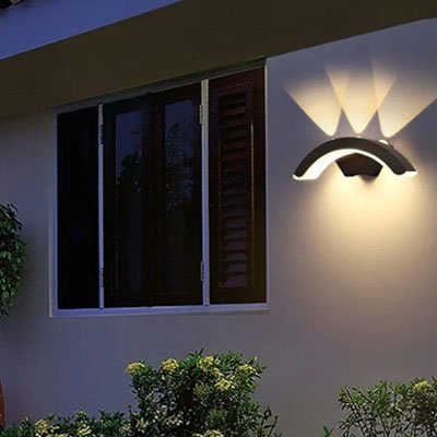Façade avec applique murale extérieure