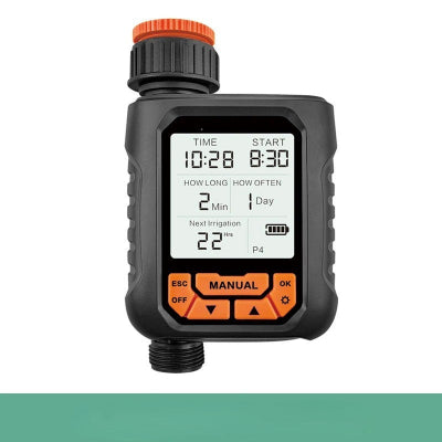 Programmateur arrosage noir orange