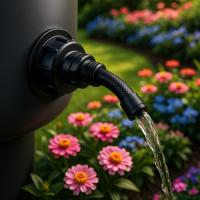 Réservoir d'eau avec adaptateur robinet tuyau arrosage