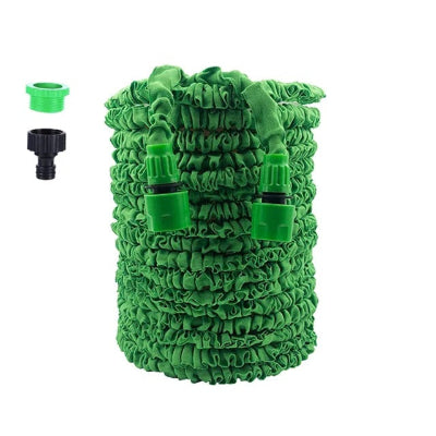 Tuyau arrosage extensible enroulé vert
