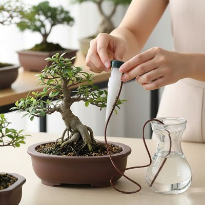 Arrosage goutte à goutte pour hydrater bonzaï