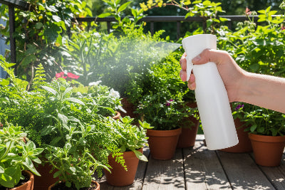 arrosage plantes avec pulvérisateur manuel
