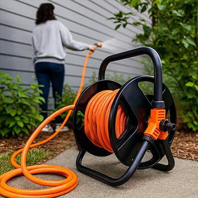 enrouleur tuyau arrosage - portable - Terre en Fleur