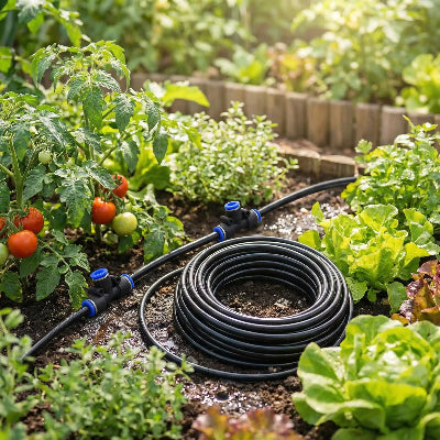 installation arrosage goutte à goutte dans potager