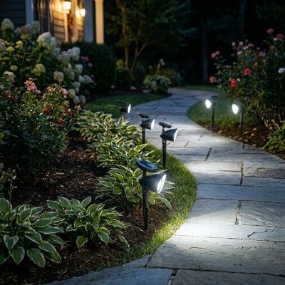 Lampe solaire éclairage allée