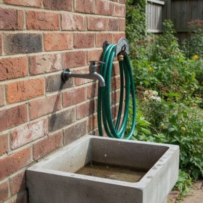 Lavoir avec robinet exterieur 