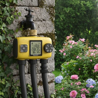 Programmateur arrosage jaune 3 voies