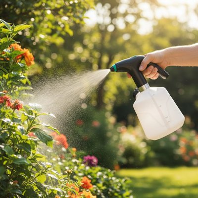 Pulverisateur avec poignée noire