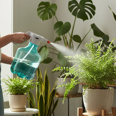 Pulverisateur electrique vert  pour plantes intérieures