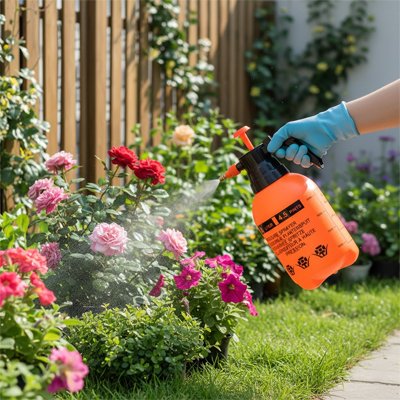 Pulvérisateur orange arrose fleurs