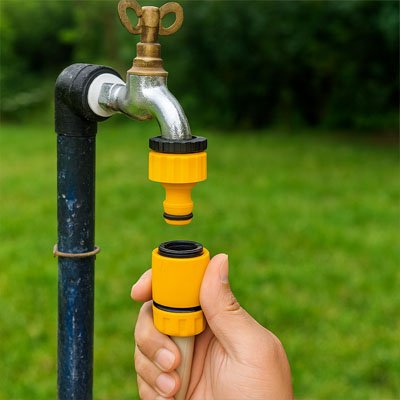 Robinet sur poteau avec adaptateur robinet 